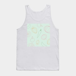 Pastel Fruits and Veges Tank Top